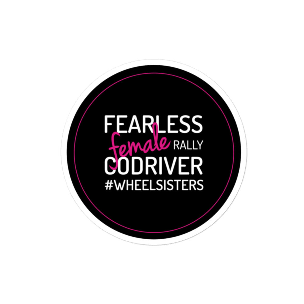 WHEEL SISTERS rally codriver sticker