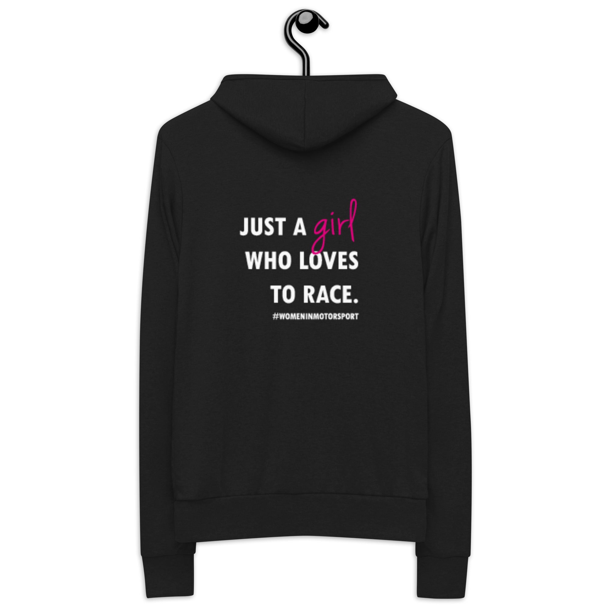 WHEEL SISTERS Zip Hoodie Just a girl who loves to race